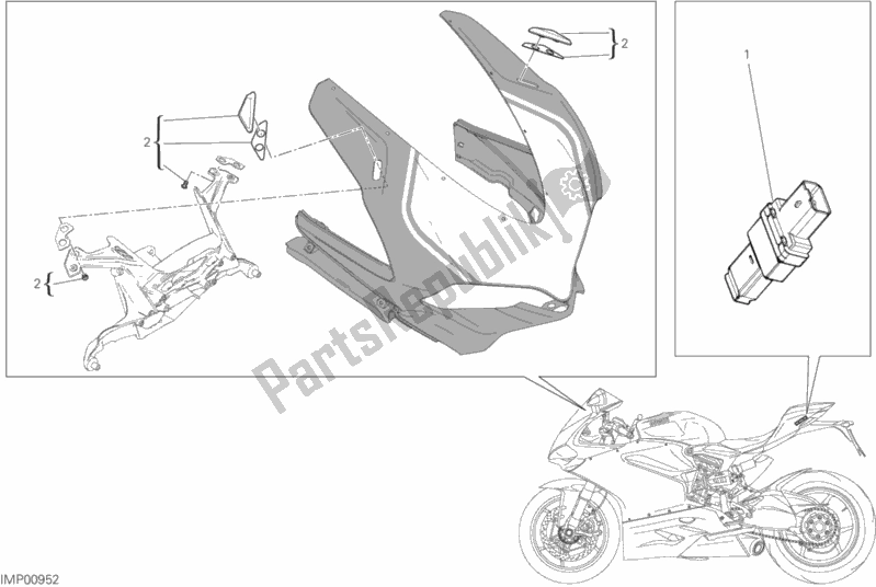 Tutte le parti per il Accessori del Ducati Superbike Panigale R USA 1199 2015